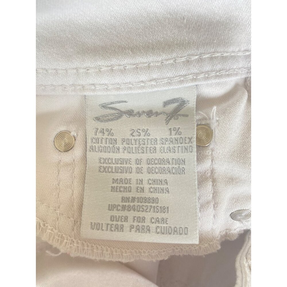NWOT Seven7 Women's Size 4 Rolled Cuff White Denim Weekend Shorts MSRP$49 - Picture 7 of 8